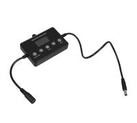 MUCKLILY Contrôleur LED Intelligent pour Aquarium Variateur de Luminosité, Minuterie Intégrée, Écran LCD et Angle de Vue Large, Matériau Métal et Plastique Noir
