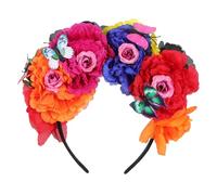 MUCKLILY Couronne de Fleurs Bandeau Floral Accessoire de Cheveux pour Fête Mariage Photo Coiffe Décoration Colorée 1 Pièce