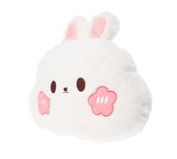 MUCKLILY Coussin Lombaire Voiture Peluche Lapin Doux, Oreiller Moelleux 4 Saisons, Accessoire Décoratif Mignon pour Femmes, Garçons et Filles, Confort Soutien Dorsal pour Utilisation