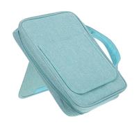 MUCKLILY Couverture du Livre Bible avec Poignée et Support Intégré en Polyester Vert, Étui Multifonctionnel et Pratique pour Étude Biblique et Voyage