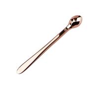MUCKLILY Cuillère de Crème pour Yeux Zinc Outil de Massage Pratique pour la Oculaire Beauté Rose Dorée