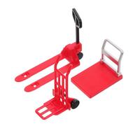 MUCKLILY Diable Miniature Chariot Élévateur Miniature Outil De Déplacement Jouet De Construction pour Garçon Fille Modèle De Voiture Jouet à Plateforme De Poulie à Main