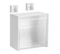 MUCKLILY Distributeur de -Tiges Mural 3 Pièces Organisateur de Salle de Bain Rangement Mural pour Rouges à Design Élégant Accessoire Pratique pour Salle de Bain