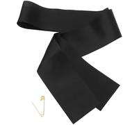 MUCKLILY Écharpe de Fête Noire en Tissu, Message, pour Concours de Beauté | Usage Solide, Style Uni, Adaptée aux Organisateurs et Candidates, Scène de Pageant, Convient à Plupart des Adultes