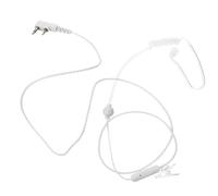 MUCKLILY Écouteur Intra-Auriculaire Mono à Tube Acoustique Blanc Isolation Phonique Compatible Radio Bidirectionnelle Usage Professionnel Sécurité Police Pompier Sport Clip Maintien