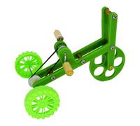 MUCKLILY Éducatif pour Perroquet en Plastique et Métal, Vélo Vert pour Entraînement des Oiseaux, Accessoire Drôle et Écologique pour Jouer et Dresser Votre Perroquet