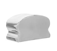 MUCKLILY Embout de Main Courante en Métal Inoxydable, Bouchon de Tube Argenté, Forme en Fer à Cheval, Protection pour Rampe D'escalier Intérieure, Accessoire de Raccord pour Escalier,