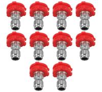 MUCKLILY Ensemble de 10 Embouts pour Nettoyeur Haute Pression Buse 0° 1 MM en Acier Inoxydable Compatible Lance 1/4'' Jet Concentré Haute Pression pour Nettoyage Voiture et Jardin