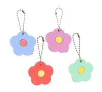 MUCKLILY Ensemble De 4 Couvre-Clés En Pvc Souple Avec Motif Fleur Protection Pratique Et Colorée Pour Clés De Maison Identification Facile Pour Usage Domestique