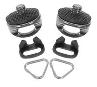 MUCKLILY Ensemble de 4 Crochets Triangulaires pour Sangle D’Appareil Photo Vis de Fixation 1/4” et Rondelle Accessoire pour Fixation Rapide et Sécurisée de Sangles Compatible Caméras