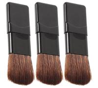 MUCKLILY Ensemble de 5 Pinceaux de Maquillage de Voyage Mini, Pinceau Plat à Blush en Fibres Douces, Petit Pinceau Cosmétique à Poudre pour Retouches Précises, pour Maquillage Quotidien