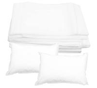 MUCKLILY Ensemble De Literie Jetable De Voyage 1 Lit Double 4 Pièces Tissu Non Tissé Doux Jetables Draps D'hôtel Taies d'oreiller Légers Hygiène pour Déplacement Hôtel