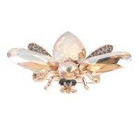 MUCKLILY Épingle Abeille Légère et Élégante en Alliage Doré avec Cristaux Accessoire pour Femmes, pour Costume Abeille ou Tenue de Mode Féminine