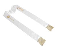 MUCKLILY Étole de Messe Blanche Brodée avec Croix et Oiseau pour Prêtre Homme Châle Réversible pour Cérémonie Religieuse et Mariage Étole de Clergé Douce et Respirante de Pasteur