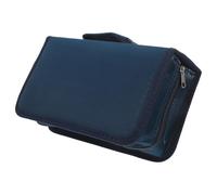 MUCKLILY Étui CD Bleu Foncé pour 128 Disques Boîtier de Rangement Léger et Compact Portefeuille CD Fermeture Sécurisée pour Voiture et Organisation de DVD