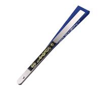 MUCKLILY Éventail Pliant Inoxydable Bleu pour Tai Chi Et Kung Fu Éventail De Danse Chinois Long Motif Portable pour Arts Martiaux Et Fitness