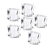MUCKLILY Faux Glaçons Carrés 20mm Acrylique Transparent 48 Pièces Décorations en Glaçons Photophore Mariage Fête Accessoire Table Vase