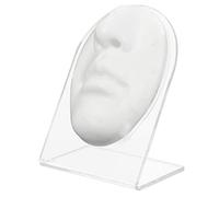 MUCKLILY Faux Visage Silicone Pour Pratique De Piercing Buccal Modèle De Visage Entraînement Flexible Avec Support De