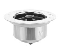 MUCKLILY Filtre de Vidange d'Évier Cuisine en Plastique Argenté Crépine Compacte Bouchon Intégré Passoire pour Évacuation Accessoire Pratique pour Évier Standard