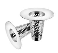 MUCKLILY Filtre de Vidange Métallique 2 Pièces INOX 304 Maillage Conique pour Siphon Sol Évier Salle de Bain Usage Domestique Simple à Installer