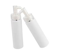 MUCKLILY Flacon de Lotion Pompe Rechargeable 200Ml Lot de 2 Transparent pour Shampoing Gel Lotion pour Voyage Bureau