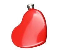 MUCKLILY Flasque Cœur Acier Inoxydable Mini Bouteille Portable Étanche pour Camping Randonnée avec Couvercle Fiable Cadeau Amateur Vin