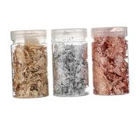 MUCKLILY Flocons de Dor pour Nail Art Multifonctionnels Pots Colorés Or et Rose Doré Décorations Légères et Pratiques pour Ongles DIY Boîte de Rangement Solide Incluse