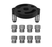 MUCKLILY Gabarit de Perçage pour Tourillons Auto-Centreur en Acier Inoxydable avec 8 Manchons de Perçage Outil de Centrage Précis pour Travail du Bois Menuiserie et Projets D’Assemblage