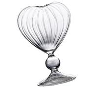 MUCKLILY Gobelet en Verre de Cœur 250 Ml, Coupe à Vin et Cocktail Transparente, Tasse Délicate pour Fête et Usage Domestique, Verre à Vin Créatif Style Japonerie pour Bar et Restauration