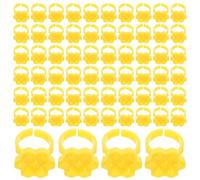 MUCKLILY Godets Hexagonaux Jetables pour Colle à Cils 250 Pcs - Porte-Colle Alvéolé en Plastique Léger Structure en Nid D’Abeille pour Extensions de Cils Support Précis et Hygiénique
