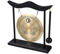 MUCKLILY Gong Cuivre Décoratif Style Chinois avec Maillet Ornement Artisanal Rétro pour Bureau et Maison Motif Dragon Vintage Cadeau Original Feng Shui