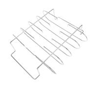 MUCKLILY Gril Support De Pilon De Poulet En Métal Porte-kebab Pour Friteuse à Air Support De Poulet Barbecue Support De Friteuse De Dinde Plaque De Barbecue Le Fer Silver