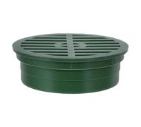 MUCKLILY Grille D'évacuation Extérieure Ronde 10 Cm en Plastique Vert, Couvercle de Drainage pour Système de Drainage Extérieur, Crépine Anti-obstruction pour Pelouses, Jardins et Balcons,