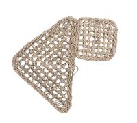 MUCKLILY Hamac Triangulaire en Fibres d'herbe Naturel pour Lézards et Dragons Barbus avec Ventouses, Échelle Créative, Facile à Nettoyer, pour Surface Métallique ou Murale