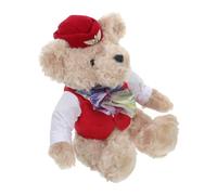 MUCKLILY Hôtesse De L'Air Ours en Peluche Pilote Ours Marionnette Poupée en Peluche Décor Ours en Peluche Pilote Petit Ours Animal en Peluche Hôtesse De L'Air Bébé Ours en Peluche
