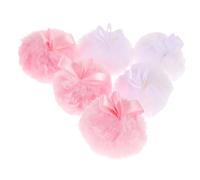 MUCKLILY Houppettes De Maquillage Visage Poudre 6 Pièces Petit Format Moelleux Pour Femmes Usage Quotidien Cosmétique