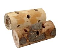 MUCKLILY Jouets de Dentition Naturels pour Petits Animaux Bâtons à Mâcher en Bois D'applewood 2pcs Faits Main Encouragent Le Comportement Naturel à Mâcher pour Hamster et Petits Oiseaux