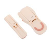 MUCKLILY Kit de 2 Recourbe-cils Miniatures Portables en Plastique Blanc Lait, avec Coussinets de Rechange en Silicone, Angle Large pour Recourbement Précis des Cils, Voyage et Maquillage