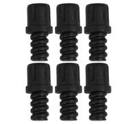 MUCKLILY Kit de 6 Adaptateurs Filetés en Pp pour Manche de Brosse de Toilette Ergonomique, Accessoires Noirs de Remplacement pour Balayette Wc en Salle de Bain
