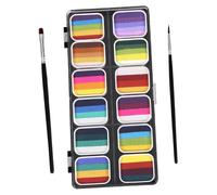 MUCKLILY Kit De Peinture Pour Visage Et Corps Peintures Pour Peau Adulte Maquillage Pour Halloween Et Festivals Compartiments Séparés Facile à Ranger Et Transporter