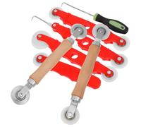 MUCKLILY Kit Réparation Moustiquaire Fenêtre et Porte 7 Pièces en Aluminium, Outil Rouleau pour Toile à Cannelure Plate, Accessoire Remplacement Écran, Bricolage Rénovation Maison