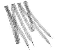 MUCKLILY Lacets de Chaussures la Mode et Lacets Plats Noirs en Dentelle Ajourée, 140 Cm, pour Femmes et Filles, Accessoires Élégants Style Ballet, Usage Chaussures à Talons Hauts