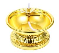 MUCKLILY Lampe à Huile Alliage Style Rétro pour Culte Bouddhiste Lampe à Beurre pour Temple et Décoration Intérieure