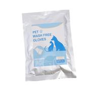 MUCKLILY Lingettes pour Chats 6 Pièces en Tissu Non Tissé, Moufles Portables Nettoyage Massage des Animaux de Compagnie, Élimination des Odeurs pour Toilettage Facile