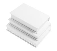 MUCKLILY Livres Décoratifs en Carton Gris Blanc 3 Pièces de Créateurs