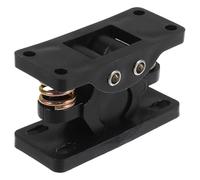 MUCKLILY Loquet à Double Rouleau à Ressort en Alliage de Zinc, Butée de Porte Lourde Noire, Verrou Mécanique pour Portes Extérieures, Camion et Tiroir, Serrure Robuste pour Usage Intensif