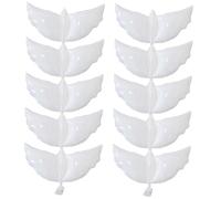 MUCKLILY Lot de 10 Ballons D'extérieur de Colombe Blanche, Décoration de Mariage, Cérémonie et Fête, Film Aluminium, Grosse Taille, Ballon Commémoratif pour Jardin et Anniversaire