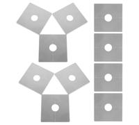 MUCKLILY Lot de 10 Cache-tuyaux Muraux Carrés en Plastique Argenté, Plaque de Recouvrement 8,6 X 8,6 Cm, Couvercle de Bride à Paroi Fendue, Étanche, Compatible pour Tuyaux de Chauffage