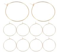 MUCKLILY Lot de 10 Grandes Boucles D’Oreilles Créoles pour Femmes Cerceaux Ronds Oversize 35 MM Plaqués Or Légères en Acier Inoxydable Bijoux pour Mariages Fêtes et Usage Quotidien