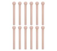 MUCKLILY Lot de 12 Chevilles et Crochets Cylindriques en Bois Massif pour Panneau Perforé Accessoires Modulables 25X130X15 MM Rangement Mural Polyvalent Cuisine Bureau et Atelier